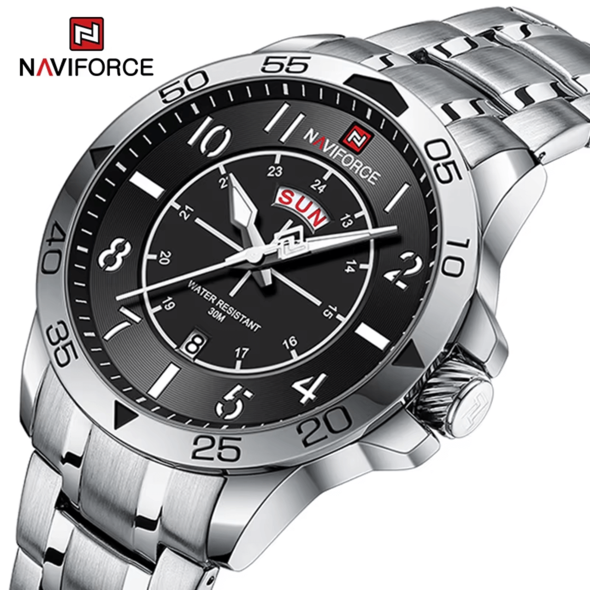 relógio de pulso masculino naviforce chrono viriati